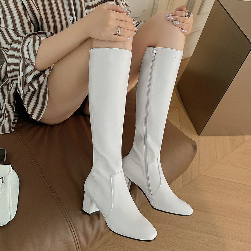 New Style Boots Thick Heel High Heel Sexy Stretch